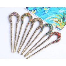 Haarnadeln mit Blumenmuster