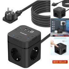6 in 1 Steckdosenwürfel USB C