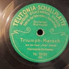 Triumph - Torero Marsch Teutonia Schallplatte Schellack  August Stukenbrok