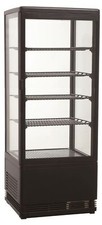 Combisteel Kühlvitrine mit 3 Böden 98 Liter in schwarzem Design
