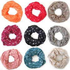 Loop Blumenmuster Schlauchschal Rundschal Blätter Pflanze Floral Damenschal Tuch