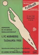 21.04.62 Tasmania Berlin - 1. FC Nürnberg Spiel um Deutsche Meisterschaft