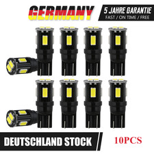 10X T10 W 5W 4SMD LED Lampen Standlicht Innenraum Glassockel Licht Weiß CANBUS