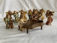 12 x geschnitzter Engel Weihnachtsengel Albl Josef Oberammergau - Gardena Art