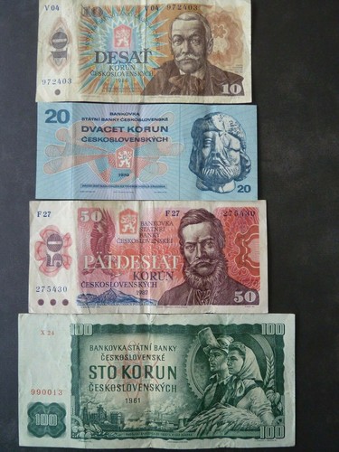 Banknoten ceskoslovenských - banknoten,