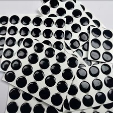 2St. Aufkleber Sticker 14mm für alle Autos Emblem Epoxy Schlüssel Schwarz 14 mm