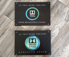 DOLBY VISION/ATMOS/DTS X/CANTON/YAMAHA Leinwand 20x30 cm Schild Logo/Bild