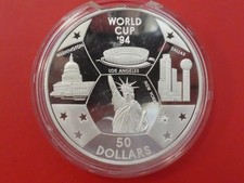 Niue, 50 Dollars, Fußball WM, 1994, 5 OZ Silber, original