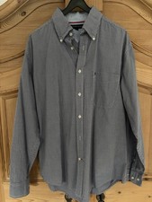 Herrenhemd, Freizeithemd, Tommy Hilfiger, Blau Kariert, Größe M