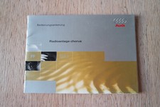 AUDI Radio Bedienungsanleitung Radioanleitung Radioanlage Chorus 98  99156644801