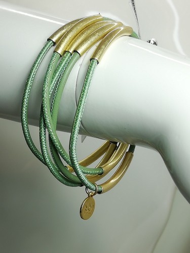 Armband leder oliv grün sence - oliv,