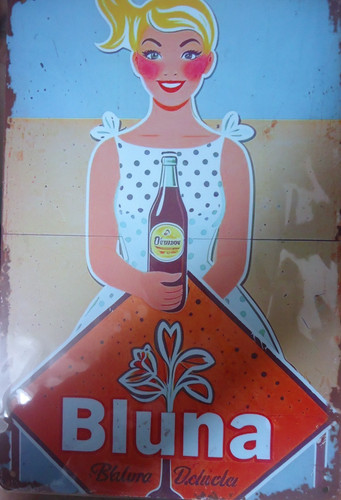 Bluna retro blechschild - ,