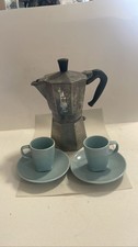 Bialetti Moka Express Herdplatte Espressomaschine & 2 Tassen