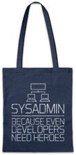 Sysadmin Because Even Developers Need Heroes Stofftasche Einkaufstasche Fun Nerd