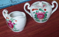 August Warnecke Ostfriesische Rose Milchkännchen Zuckerdose zusammengestellt