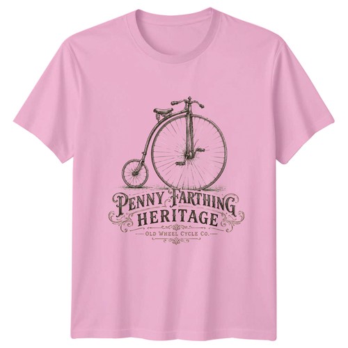 Vintage penny farthing shirt - vintage, t-shirt
