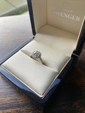 Halo Diamant/Platin 950 Ring insgesamt 1,7 Karat synthetisch hergestellt