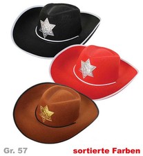 Cowboyhut Cowboy Hut Gr. 57 Westernhut Sheriff Wilder Westen Fasching 123824013