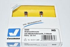 Viessmann H0 5060 Andreaskreuz Set mit Blink- Elektronik NEU in OVP Bahnübergang