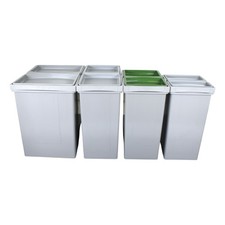 WESCO Pullboy Vario 120 Abfallvolumen 17 + 11 + 8+ 5 L Abfallsammler in Grau 