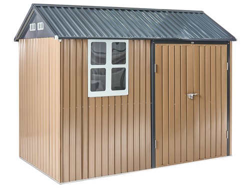Gerätehaus stahl braun 313 - stahl, x