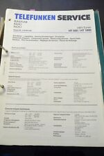 Service Manual-Anleitung für Telefunken HT 850,HT 1800  ,ORIGINAL !