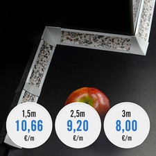 ABSCHLUSSLEISTE 23x23mm Winkelleisten Tischplatte Arbeitsplatte Küche PVC