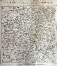 Antike Karte von 1783; 14 bis