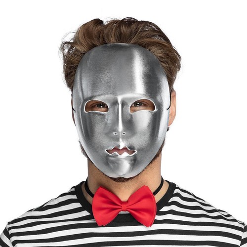 Maske silber pantomime - maske,