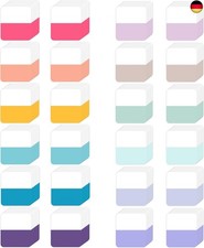 Dimeho Selbstklebende Index-Tabs, Haftstreifen 240 Stück Candy Colors, File 