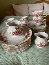 Seltmann Weiden Annabell Relief Rosa Rosen Kaffeeservice für 6 Personen