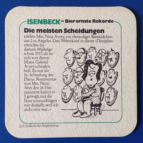 Bierdeckel brauerei isenbeck - bierdeckel,