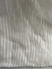 IKEA Gardine VINDE SMAL – weiß gestreift, 300 cm lang, mit Bleiband – 2 Stück