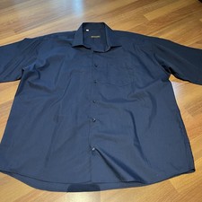 Herren Kurzarm-Oberhemd Größe 5XL Blau