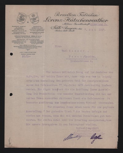 Selb brief 1927 - brief, 1927,