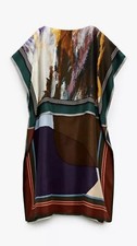 Zara 100% Seide Tunika Kleid