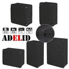 Abzweigkasten Verteilerkasten Abzweigdose Verteilerdose Feuchtraum Schwarz IP65