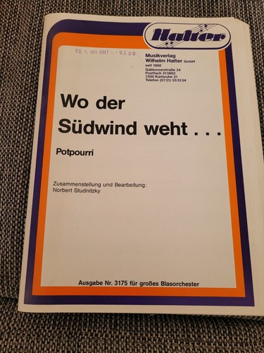 Halter musikverlag notenheft - musikverlag,