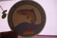 Alter Aufkleber Wassersport Fischen Angeln DEUTSCHER ANGLERVERBAND (Scheibe)