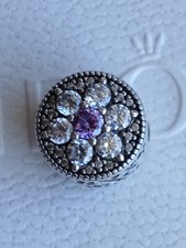 Original Pandora Element, Zirkonia pavée, retired, lila, weiß 