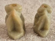 2 kleine mini Figürchen Figuren  Speckstein ? Affen?