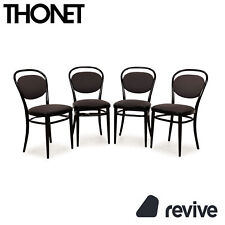 4er Garnitur Thonet 214 Holz Stuhl Schwarz