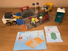 Playmobil 4135 & 7867 - Bauhof, Bagger, Bautoilette und Figuren + Anleitung