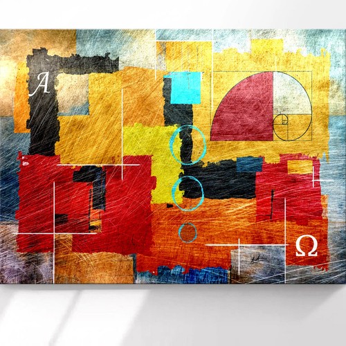 Bauhaus leinwandbild abstrakt - bauhaus,