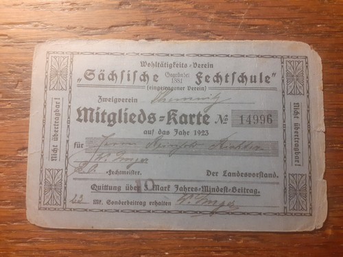 Mitgliedsausweis - , d