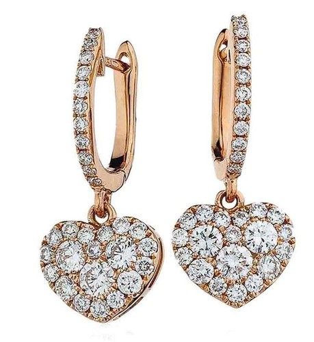 Diamant herz ohrhänger 90ct - diamant,
