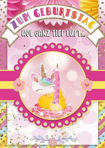 Einhorn geburtstag karte - einhorn,