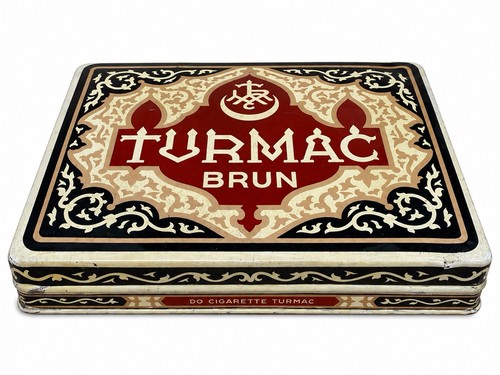 Antike blechdose turmac brun - turmac,