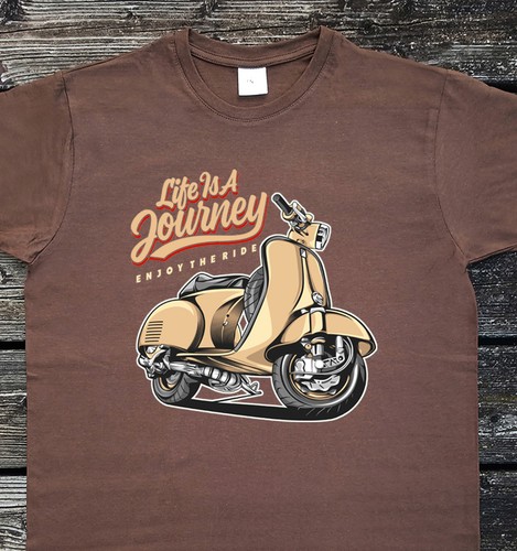 Shirt mit scooter - scooter, print