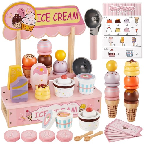Eiscreme holz set - kind, kinder